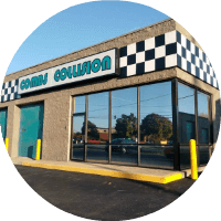 Exterior of Dublin/Columbus auto body shop location Exterior of Dublin/Columbus auto body shop location