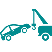 a car being towed